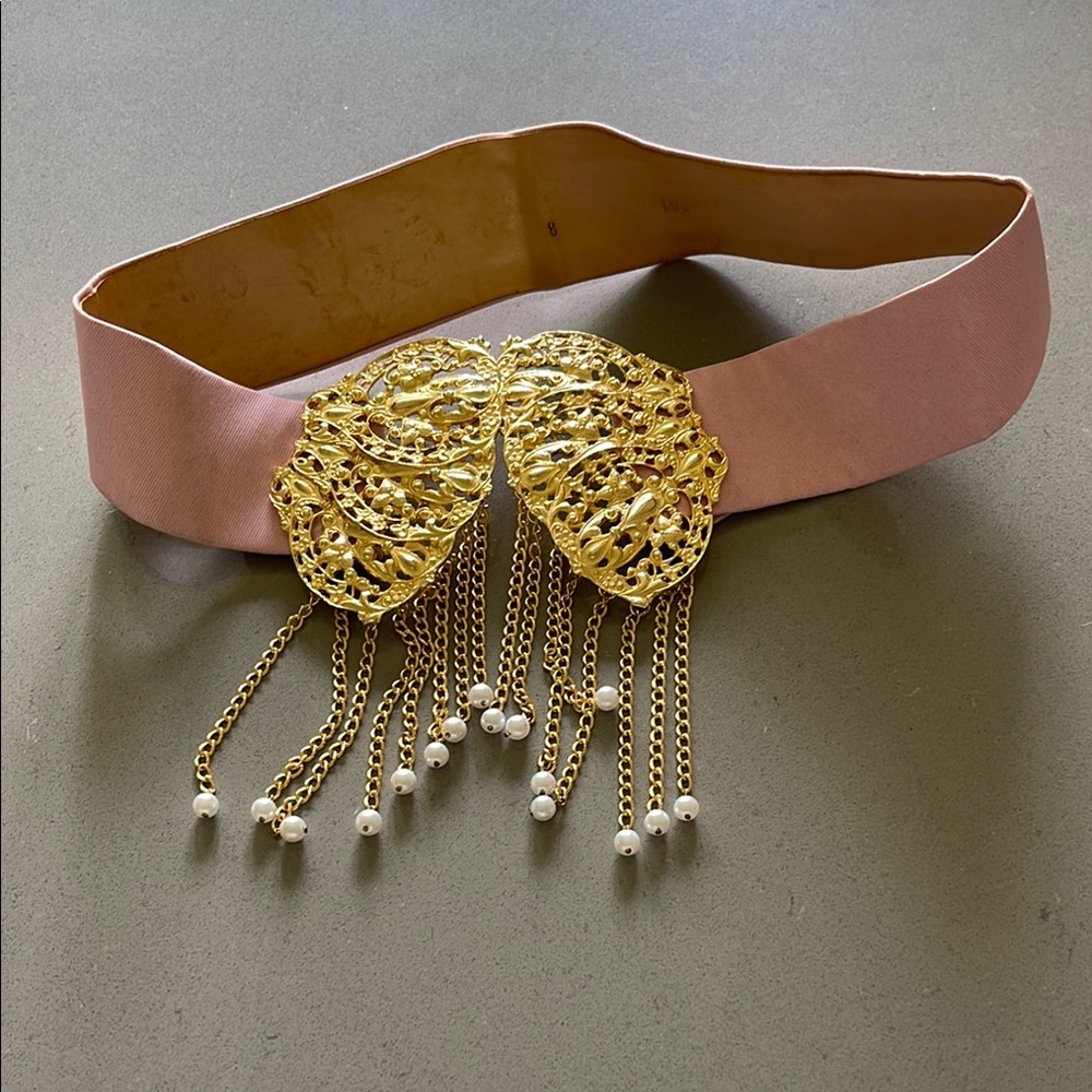 Elegant Pink and Gold Women's Belt, Can be made into Jewelry or hairpiece maybe